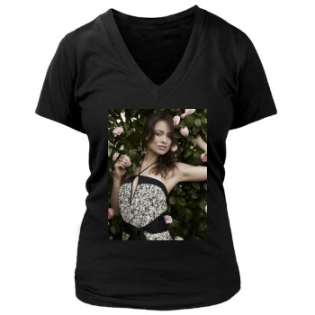 Olivia Wilde Women's Deep V-Neck TShirt