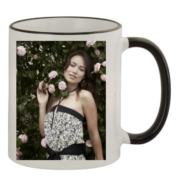 Olivia Wilde 11oz Colored Rim & Handle Mug