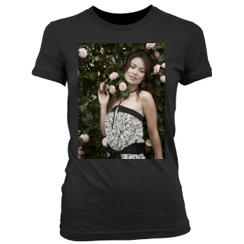 Olivia Wilde Women's Junior Cut Crewneck T-Shirt