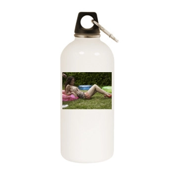 Olivia Wilde White Water Bottle With Carabiner