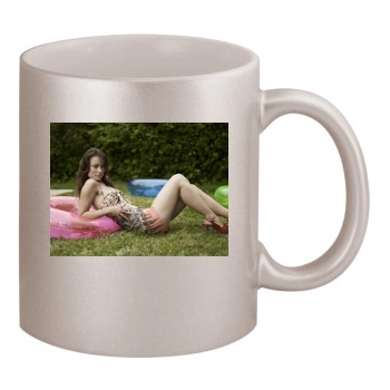 Olivia Wilde 11oz Metallic Silver Mug