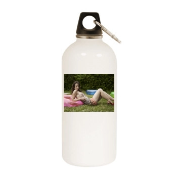 Olivia Wilde White Water Bottle With Carabiner