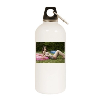 Olivia Wilde White Water Bottle With Carabiner