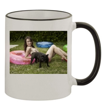 Olivia Wilde 11oz Colored Rim & Handle Mug