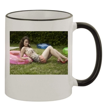 Olivia Wilde 11oz Colored Rim & Handle Mug