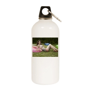 Olivia Wilde White Water Bottle With Carabiner