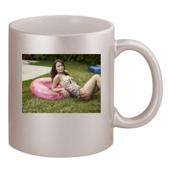 Olivia Wilde 11oz Metallic Silver Mug