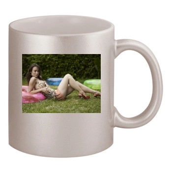 Olivia Wilde 11oz Metallic Silver Mug