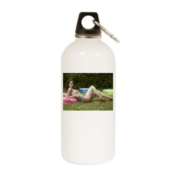 Olivia Wilde White Water Bottle With Carabiner