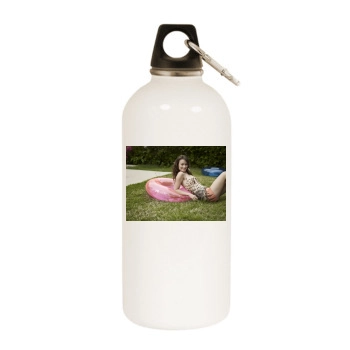 Olivia Wilde White Water Bottle With Carabiner