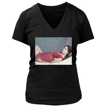 Olivia Wilde Women's Deep V-Neck TShirt