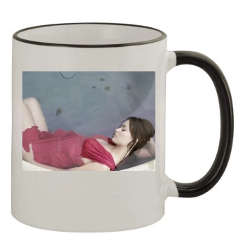 Olivia Wilde 11oz Colored Rim & Handle Mug