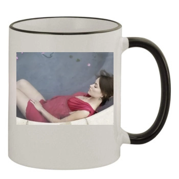 Olivia Wilde 11oz Colored Rim & Handle Mug