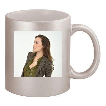 Olivia Wilde 11oz Metallic Silver Mug