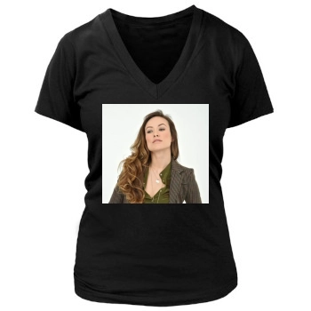 Olivia Wilde Women's Deep V-Neck TShirt