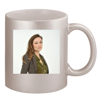 Olivia Wilde 11oz Metallic Silver Mug