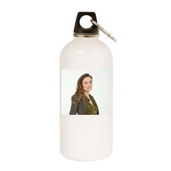 Olivia Wilde White Water Bottle With Carabiner