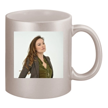 Olivia Wilde 11oz Metallic Silver Mug