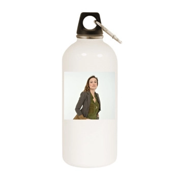 Olivia Wilde White Water Bottle With Carabiner