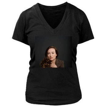 Olivia Wilde Women's Deep V-Neck TShirt