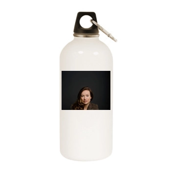 Olivia Wilde White Water Bottle With Carabiner