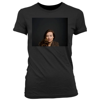 Olivia Wilde Women's Junior Cut Crewneck T-Shirt