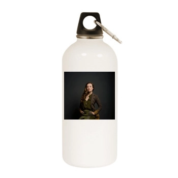 Olivia Wilde White Water Bottle With Carabiner