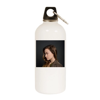 Olivia Wilde White Water Bottle With Carabiner