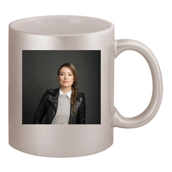 Olivia Wilde 11oz Metallic Silver Mug