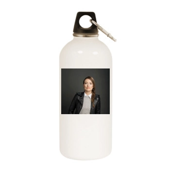 Olivia Wilde White Water Bottle With Carabiner