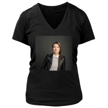 Olivia Wilde Women's Deep V-Neck TShirt