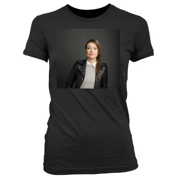 Olivia Wilde Women's Junior Cut Crewneck T-Shirt