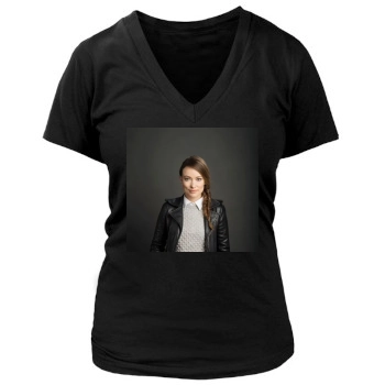 Olivia Wilde Women's Deep V-Neck TShirt