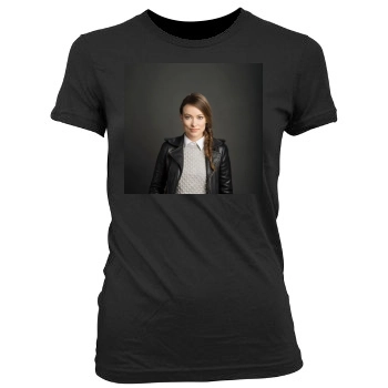 Olivia Wilde Women's Junior Cut Crewneck T-Shirt