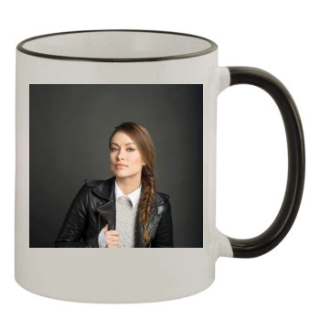 Olivia Wilde 11oz Colored Rim & Handle Mug