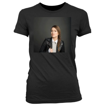 Olivia Wilde Women's Junior Cut Crewneck T-Shirt