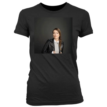 Olivia Wilde Women's Junior Cut Crewneck T-Shirt