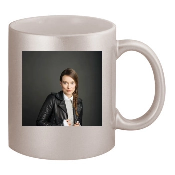 Olivia Wilde 11oz Metallic Silver Mug