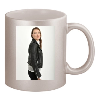 Olivia Wilde 11oz Metallic Silver Mug