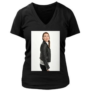 Olivia Wilde Women's Deep V-Neck TShirt