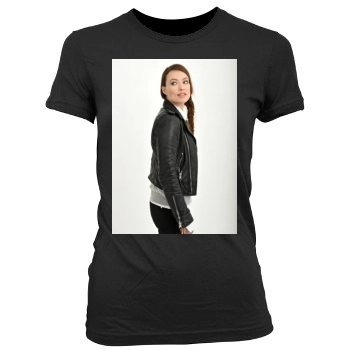 Olivia Wilde Women's Junior Cut Crewneck T-Shirt