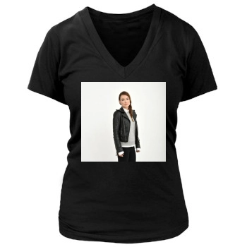 Olivia Wilde Women's Deep V-Neck TShirt