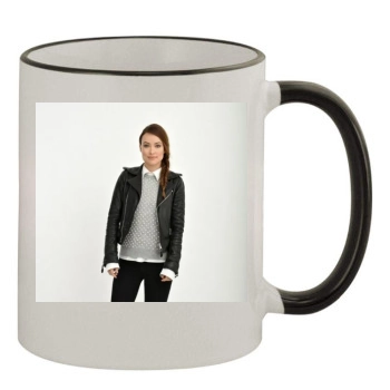 Olivia Wilde 11oz Colored Rim & Handle Mug