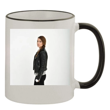 Olivia Wilde 11oz Colored Rim & Handle Mug