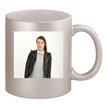 Olivia Wilde 11oz Metallic Silver Mug