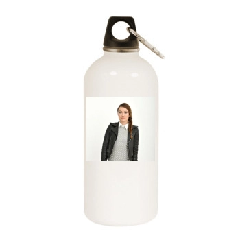 Olivia Wilde White Water Bottle With Carabiner