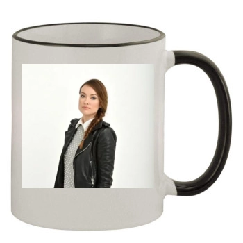 Olivia Wilde 11oz Colored Rim & Handle Mug