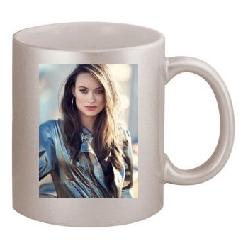 Olivia Wilde 11oz Metallic Silver Mug