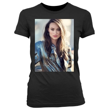 Olivia Wilde Women's Junior Cut Crewneck T-Shirt