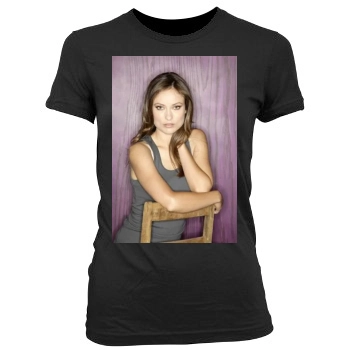 Olivia Wilde Women's Junior Cut Crewneck T-Shirt